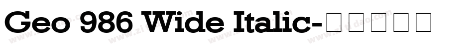 Geo 986 Wide Italic字体转换